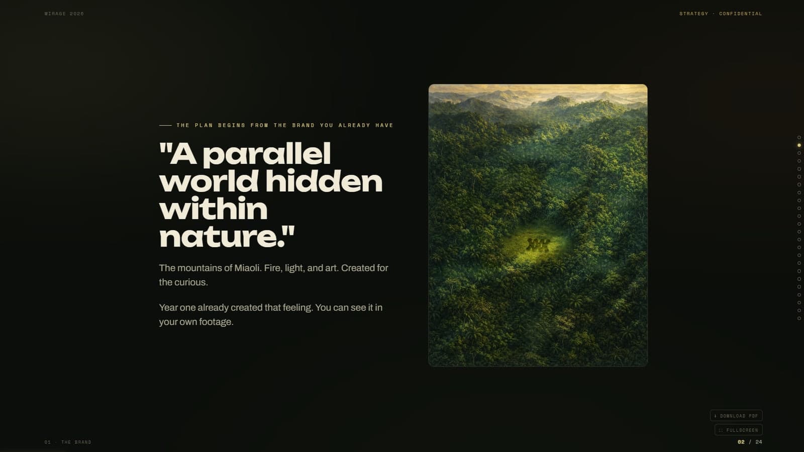 Slide: "A parallel world hidden within nature"